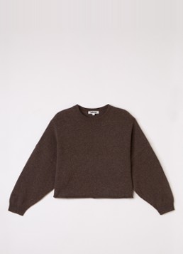 Bellerose Meisjes Gimah fijngebreide oversized pullover in de kleur Donkerbruin, maat: 164