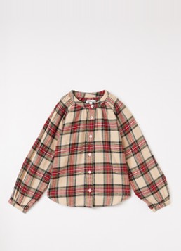 Bellerose Meisjes Blouse met ruitdessin in de kleur Beige, maat: 140