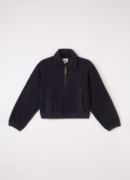 Bellerose Meisjes Mazzy sweater met halve rits in de kleur Donkerblauw, maat: 164