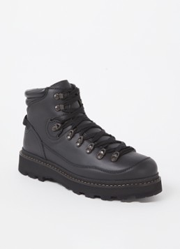 Moncler Heren Peka Trek veterboot met kalfsleren details in de kleur Zwart, maat: 44