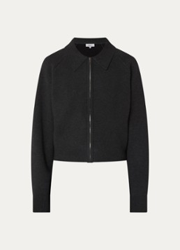 Boii Studios Dames Svea fijngebreid vest met kraag in de kleur Donkergrijs, maat: XS/S