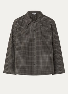 Boii Studios Dames Tinsi blouse met ruitdessin in de kleur Donkergroen, maat: XL