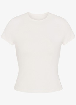 NikeSKIMS Dames Airy cropped trainings T-shirt met stretch in de kleur Wit, maat: M