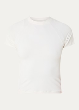 NikeSKIMS Dames Airy cropped trainings T-shirt met stretch in de kleur Wit, maat: M