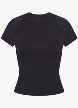 NikeSKIMS Dames Airy cropped trainings T-shirt met stretch in de kleur Zwart, maat: XL