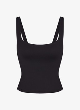 NikeSKIMS Dames Matte trainings crop top met stretch in de kleur Zwart, maat: S