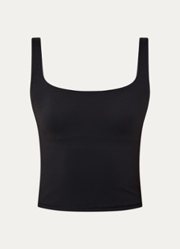 NikeSKIMS Dames Matte trainings crop top met stretch in de kleur Zwart, maat: M