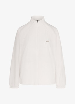 NikeSKIMS Dames Oversized trackvest met logo en ritszakken in de kleur Ivoor, maat: S