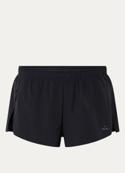 NikeSKIMS Dames Mid waist straight fit korte broek met logo in de kleur Zwart, maat: M
