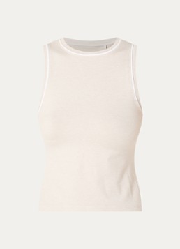 Varley Dames Lettie tanktop met gemêleerd dessin in de kleur Beige, maat: S