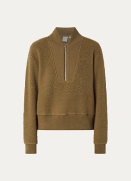 Varley Dames Mumford pullover van fleece met halve rits in de kleur Mosgroen, maat: XS