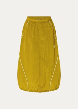 New Balance Dames High waist maxi rok met logo en steekzakken in de kleur Okergeel, maat: M