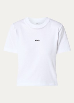 Lois Dames Cherry T-shirt met logo in de kleur Wit, maat: L