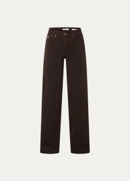 Lois Dames Mistral high waist straight fit jeans met gekleurde wassing in de kleur Chocoladebruin, maat: W30/L34