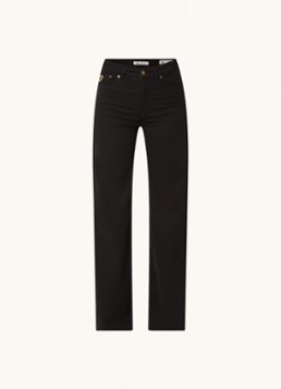Lois Dames High waist straight leg jeans met stretch in de kleur Zwart, maat: 3132