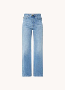 Lois Dames Skater high waist loose fit jeans met lichte wassing in de kleur Indigo, maat: 2932