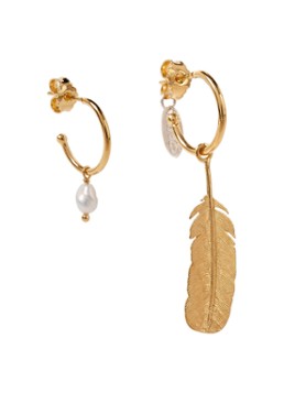Wouters & Hendrix Dames Asymmetric oorringen verguld