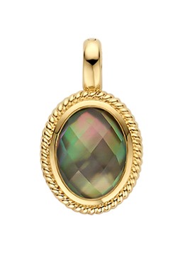 Blush Dames Hanger van 14 karaat geelgoud met kristal 6097YBQ in de kleur Goud
