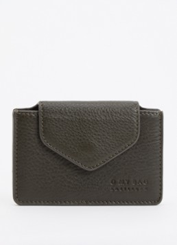 O My Bag Dames Harmonica portemonnee van leer in de kleur Donkergroen, maat: 1MAAT