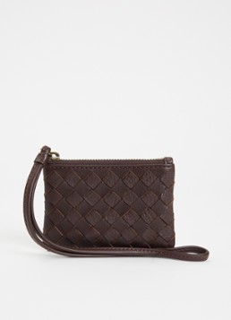 O My Bag Dames Lexi Mini sleuteletui van leer in de kleur Chocoladebruin, maat: 1MAAT