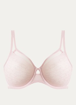 Triumph Dames Signature Sheer minimizer beugel bh van mesh met logoprint in de kleur Lichtroze, maat: E75