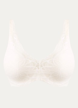 Triumph Dames Body Make-Up Illusion Lace voorgevormde bh met overlay van kant in de kleur Ivoor, maat: E75