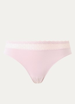 Triumph Dames Feel of Modal string met kant in de kleur Oudroze, maat: S