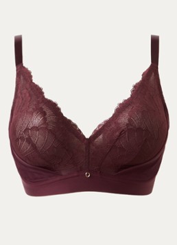 Triumph Dames Love in Lace bralette met kant details in de kleur Bordeauxrood, maat: B095