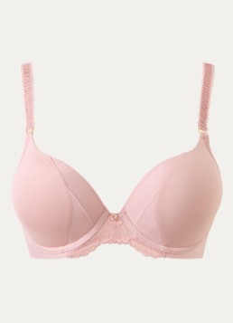 Triumph Dames Love in Lace T-shirt bh met kant details in de kleur Roze, maat: A85