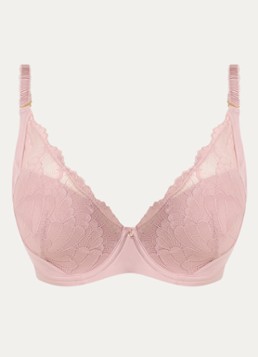 Triumph Dames Love In Lace plunge bh met overlay van kant in de kleur Oudroze, maat: E85