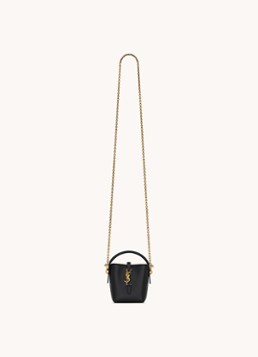 Saint Laurent Dames Le 37 Micro crossbodytas van kalfsleer in de kleur Zwart