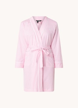 Ralph Lauren Dames Kimono met streepprint en opgestikte zakken in de kleur Lichtroze, maat: m