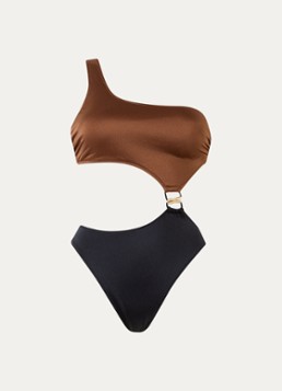 Marie Jo Dames Hello Sunset badpak cut-out detail in de kleur Hazelnootbruin