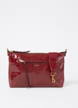 Isabel Marant Dames Nessah clutch van lakleer in de kleur Bordeauxrood, maat: ONE SIZE
