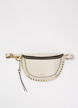 Isabel Marant Dames Skano heuptas van leer met studs in de kleur Beige, maat: 1SZ