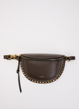 Isabel Marant Dames Skano heuptas van kalfsleer met studs in de kleur Bruin, maat: 1SZ