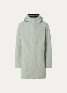 Krakatau Heren Qm590 PLANCK Liner parka met capuchon en ritszakken in de kleur Taupe, maat: M