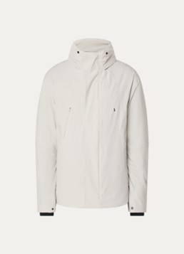 Krakatau Heren Softshell jack met capuchon en ritszakken in de kleur Lichtgrijs, maat: XXL