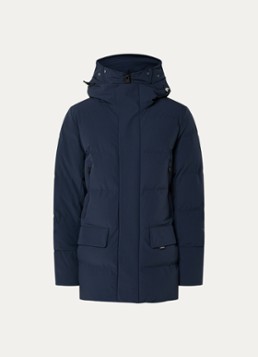 Krakatau Heren Qm597 gewatteerde jas met capuchon in de kleur Donkerblauw, maat: XXL