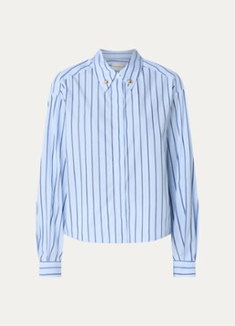 Claudie Pierlot Dames Blouse met streepprint in de kleur Blauw
