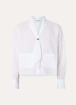 Claudie Pierlot Dames Charlie blouse met opgestikte zakken in de kleur Wit