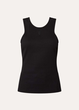 Claudie Pierlot Dames Tuliana tanktop met logoborduring in de kleur Zwart