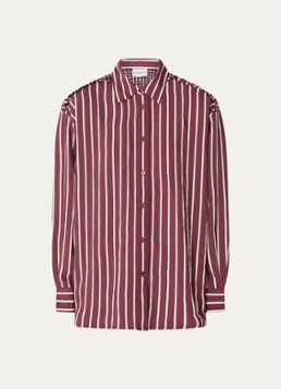 Claudie Pierlot Dames Blouse met streepprint in de kleur Bordeauxrood