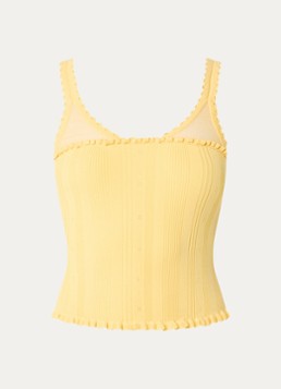 Claudie Pierlot Dames Magma fijngebreide tanktop in de kleur Geel