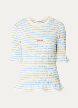 Claudie Pierlot Dames Top met streepprint in de kleur Blauw