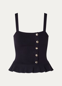 Claudie Pierlot Dames Mouwloze top met sierknopen in de kleur Donkerblauw