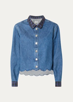 Claudie Pierlot Dames Blouse van denim in de kleur Blauw