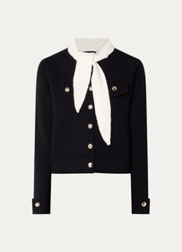 Claudie Pierlot Dames Blazer in wolblend met sjaalkraag in de kleur Zwart