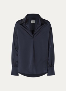 Claudie Pierlot Dames Top van satijn in de kleur Blauw