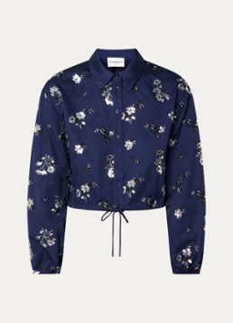Claudie Pierlot Dames Blouse met pailletten in de kleur Donkerblauw